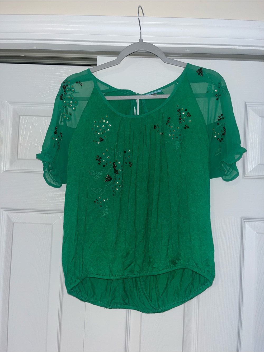 Women's short-sleeve Green Top